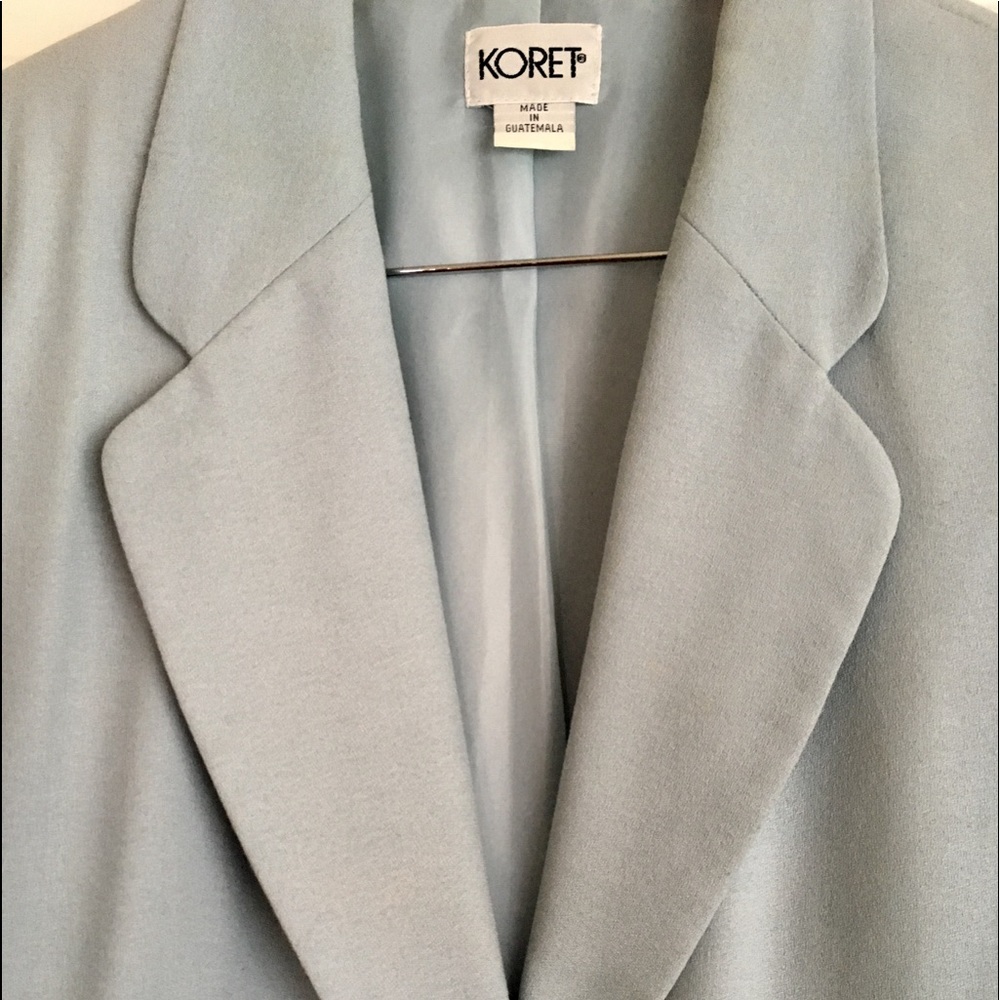 Blazer jacket loose fit pale blue one button - Picture 7 of 9